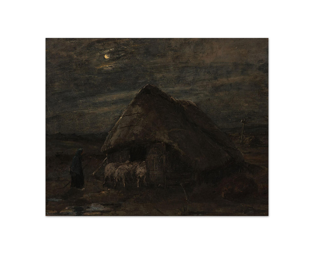 Sientje Mesdag-van Houten - Heath with Sheepfold by Moonlight - Compact / Full Bleed / No Frame