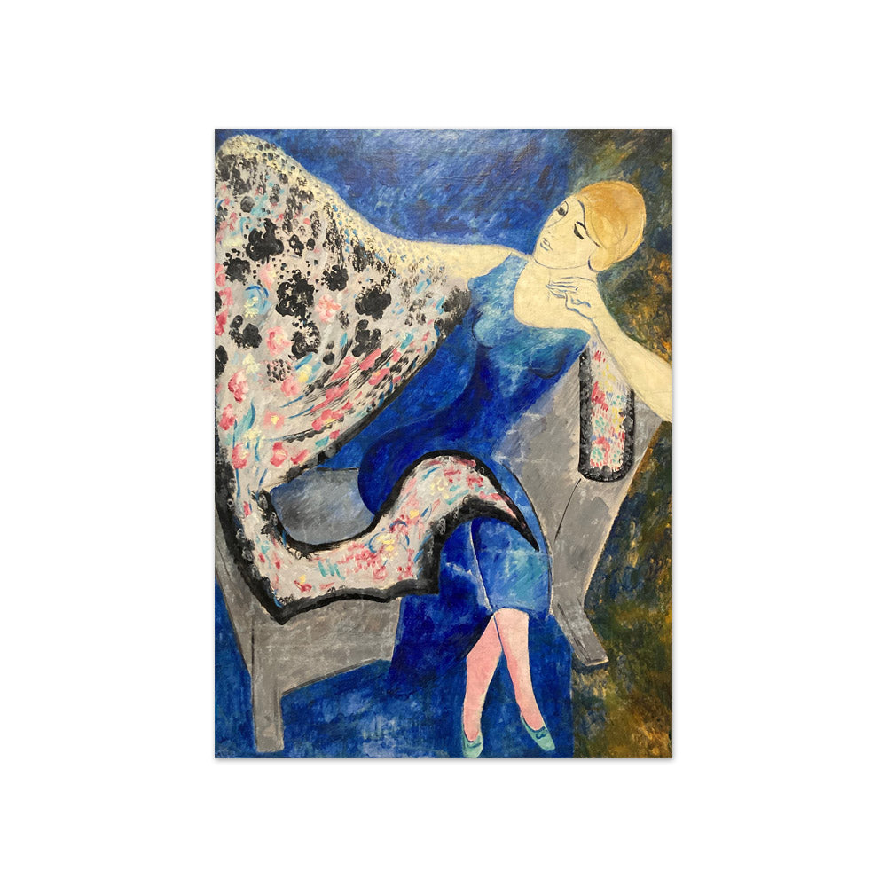 Isaac Grünewald - Woman in Blue Dress - Compact / Full Bleed / No Frame