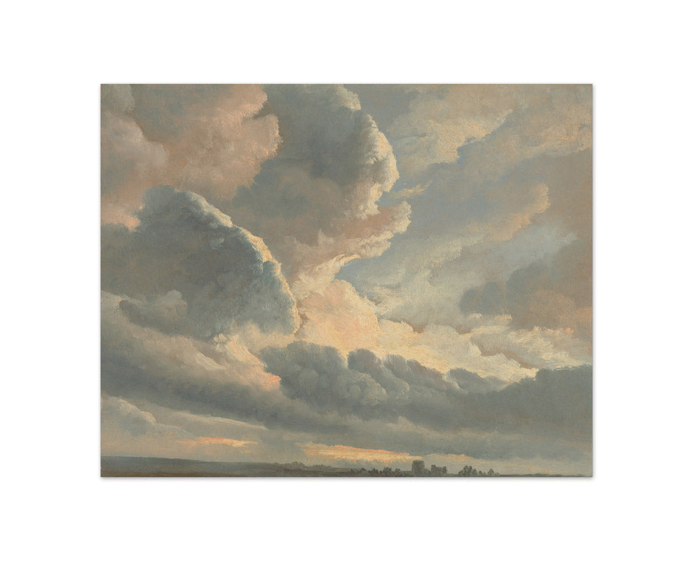 Simon Alexandre Clément Denis - Study of Clouds with a Sunset near Rome - Compact / Full Bleed / No Frame