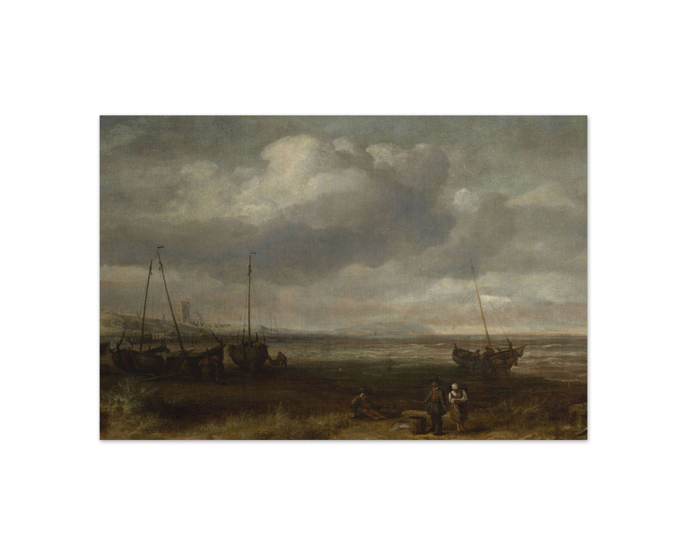 Simon de Vlieger - Seaside in Scheveningen with Fishing Boats - Compact / Full Bleed / No Frame