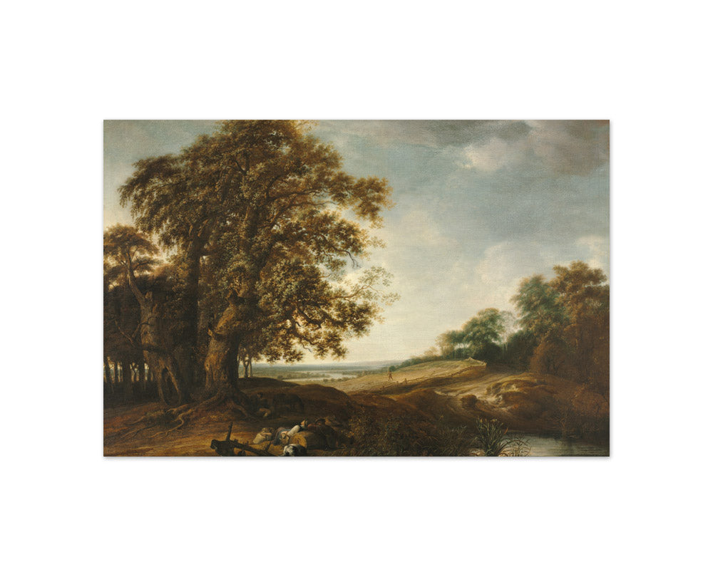 Simon de Vlieger - Sleeping Peasants near Fields - Compact / Full Bleed / No Frame