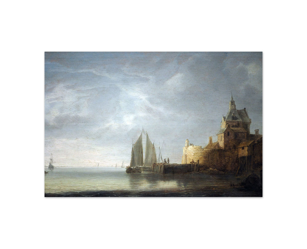 Simon de Vlieger - Sailing Ships at Dordrecht - Compact / Full Bleed / No Frame