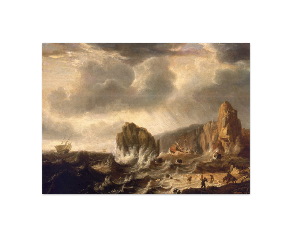 Simon de Vlieger - A Ship Wrecked off a Rocky Coast - Compact / Full Bleed / No Frame
