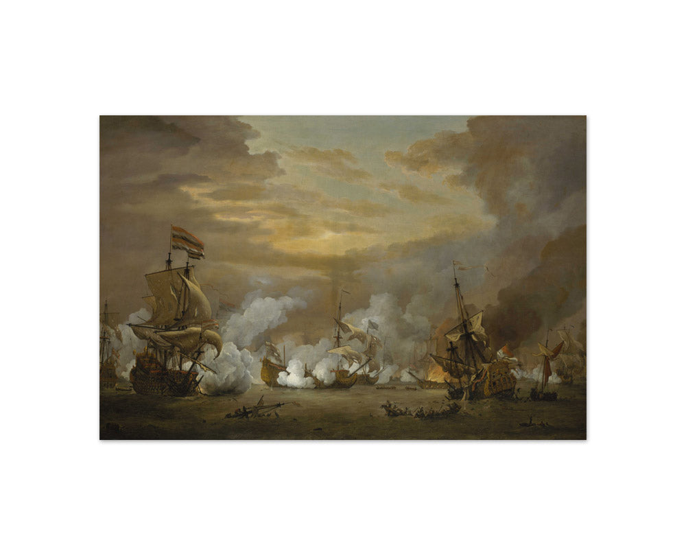 Willem van de Velde the Younger - The Battle of the Texel, 11-21 August 1673 - Compact / Full Bleed / No Frame