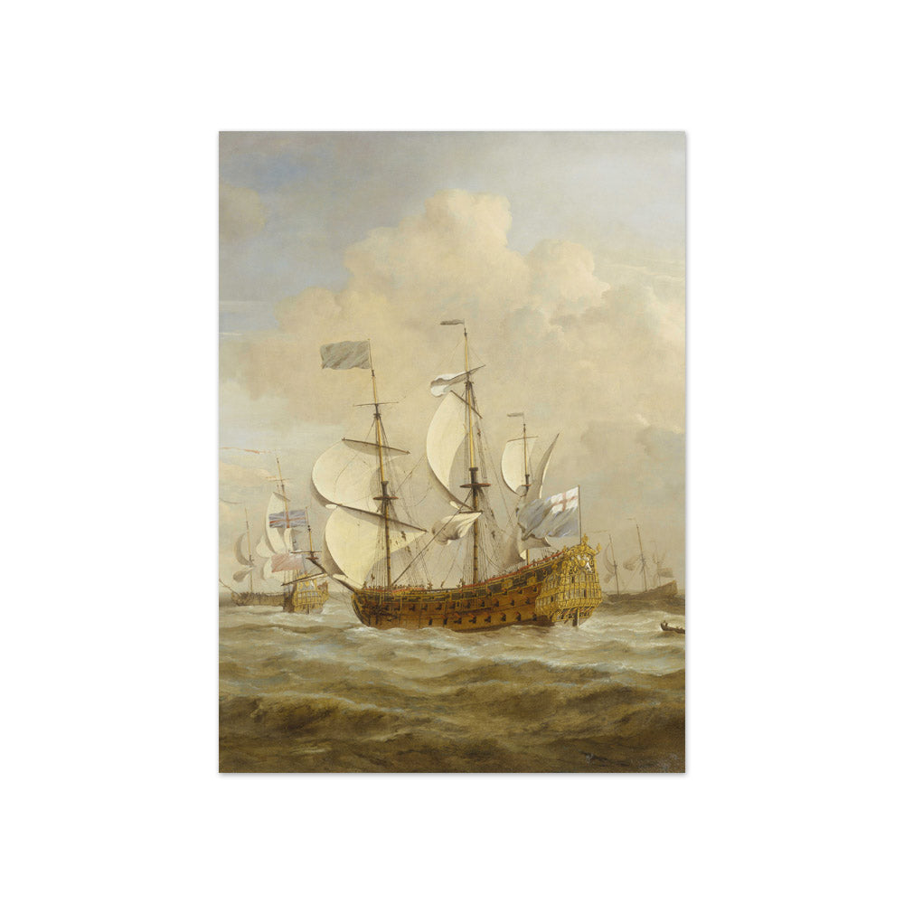 Willem van de Velde the Younger - The 'St Andrew' at Sea in a Moderate Breeze - Compact / Full Bleed / No Frame