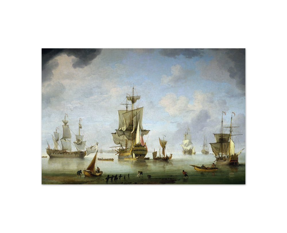 Charles Brooking - Shipping Becalmed in the Solent - Compact / Full Bleed / No Frame