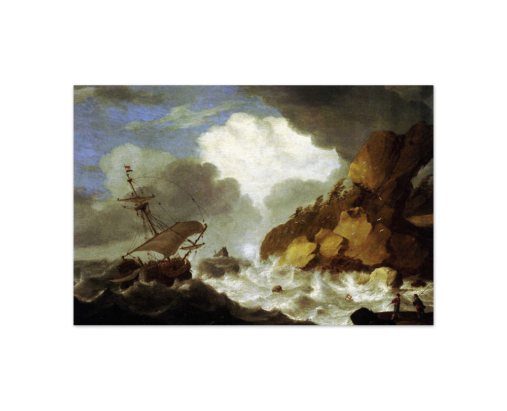 Hendrick Staets - A Dutch Ship Foundering off a Rocky Coast - Compact / Full Bleed / No Frame