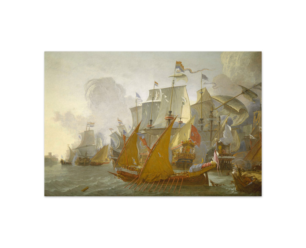 Lieve Pietersz. Verschuier - The Dutch Merchant Fleet Fighting Barbary Pirates - Compact / Full Bleed / No Frame