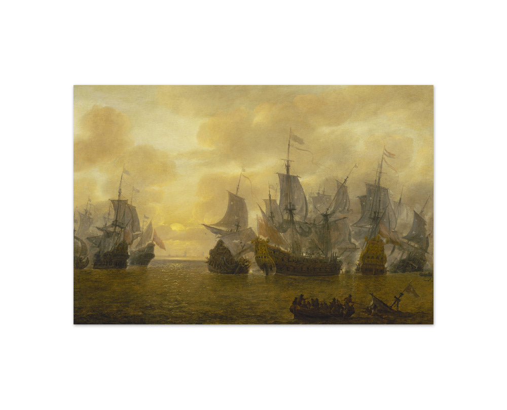 Lieve Pietersz. Verschuier - An Action of the Four Days' Battle, 1-4 June 1666 - Compact / Full Bleed / No Frame