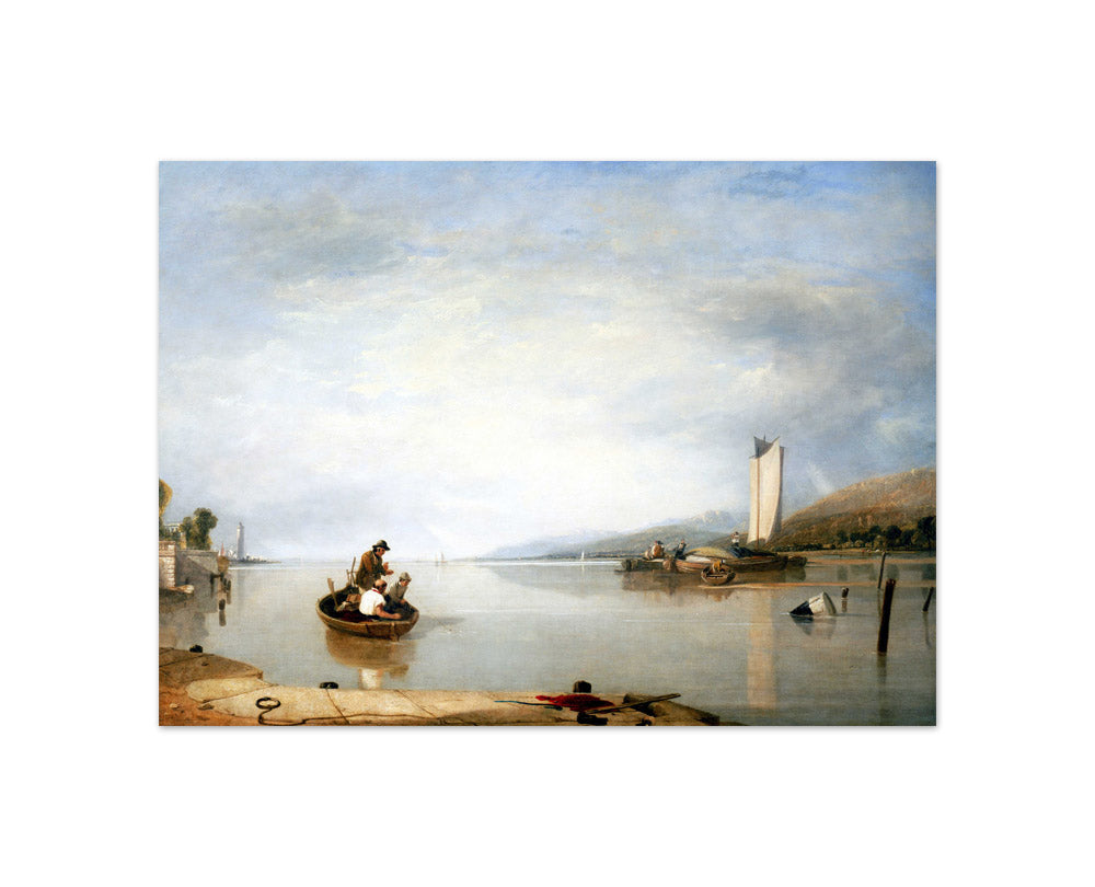 Augustus W. Callcott - Dead Calm: Boats off Cowes Castle - Compact / Full Bleed / No Frame