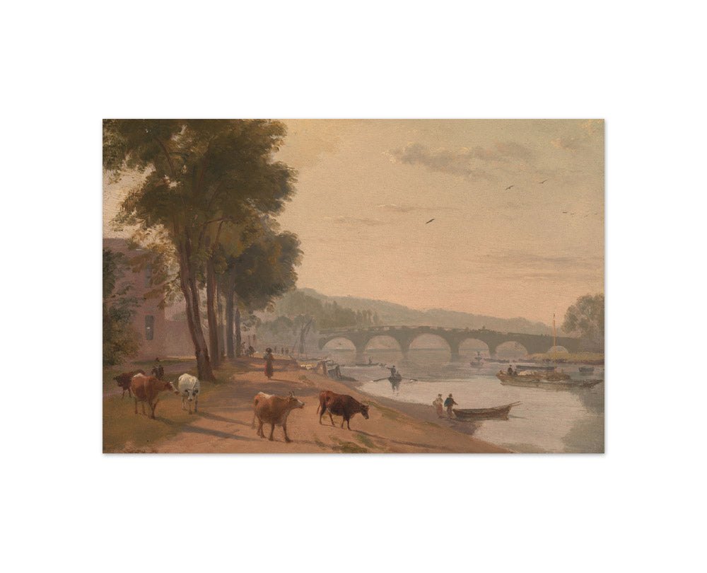Augustus W. Callcott - A View of Richmond Bridge, on the Thames - Compact / Full Bleed / No Frame