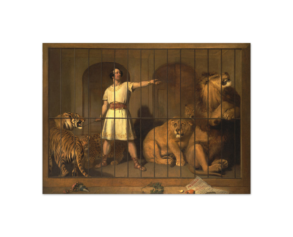Sir Edwin Henry Landseer - Portrait of Mr. Van Amburgh, As He Appeared with His Animals at the London Theatres - Compact / Full Bleed / No Frame
