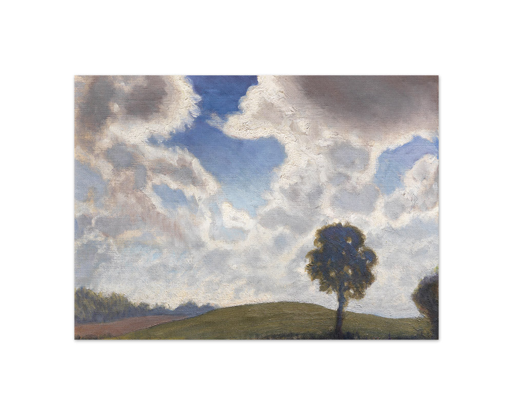 Sir George Clausen - Landscape with Silhouetted Tree - Compact / Full Bleed / No Frame