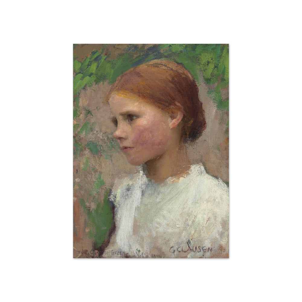 Sir George Clausen - Young Rural Girl - Compact / Full Bleed / No Frame