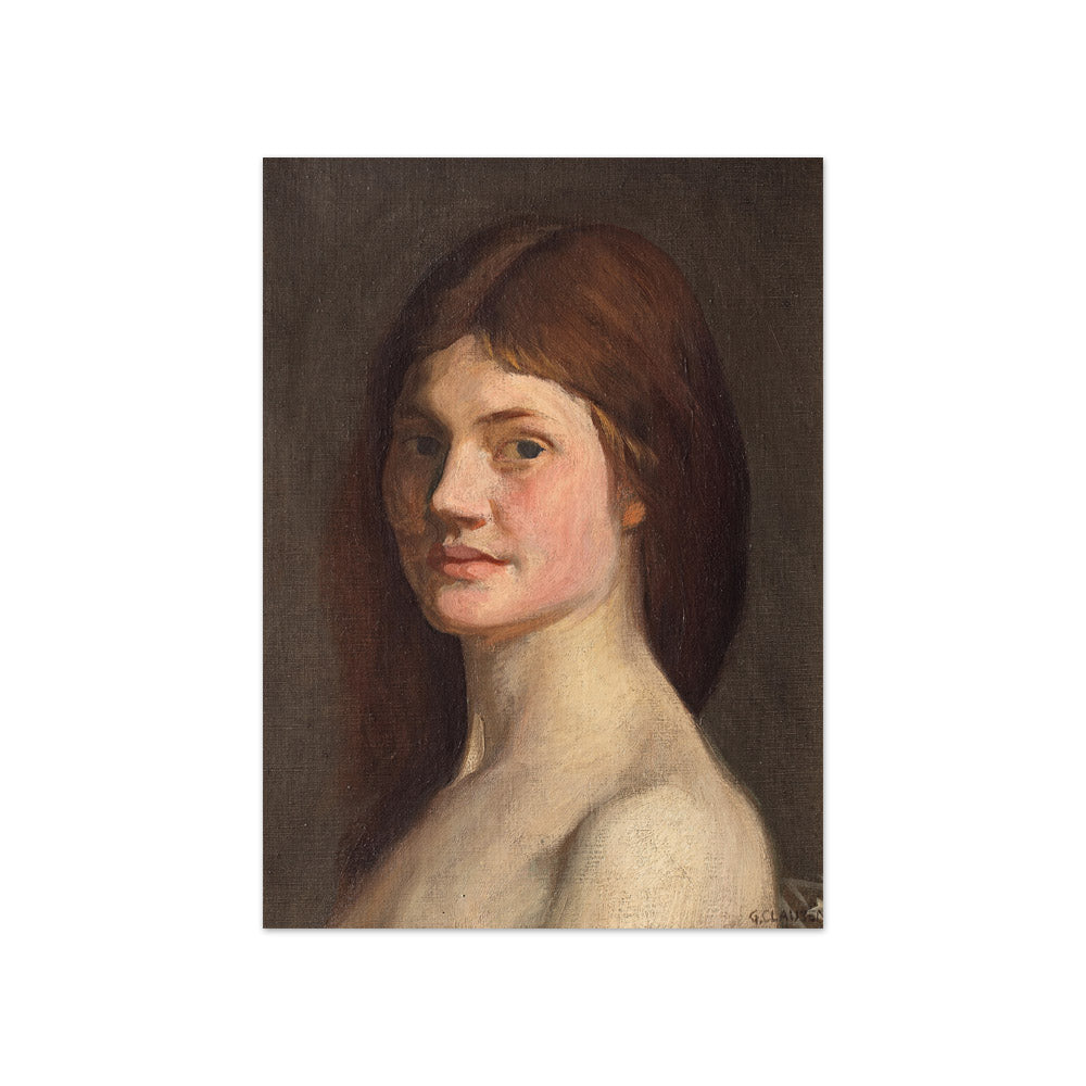 Sir George Clausen - Head of a Young Woman (Dolly Henry) - Compact / Full Bleed / No Frame
