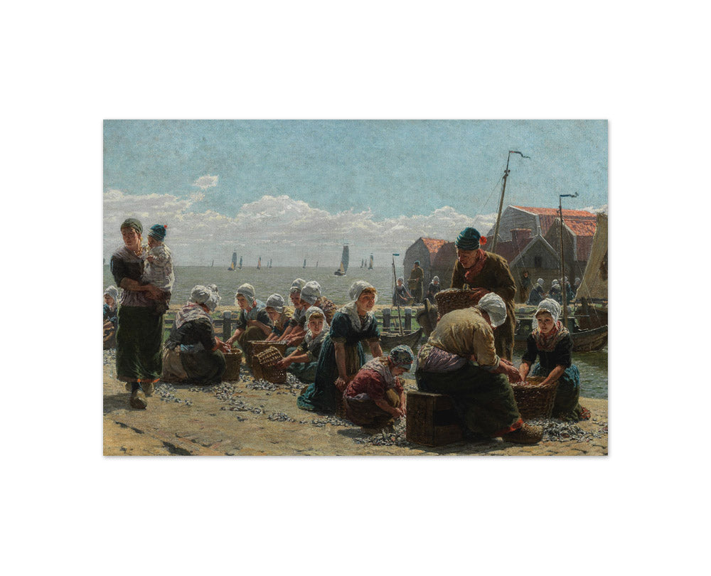 Sir George Clausen - Sorting the Catch, Volendam - Compact / Full Bleed / No Frame