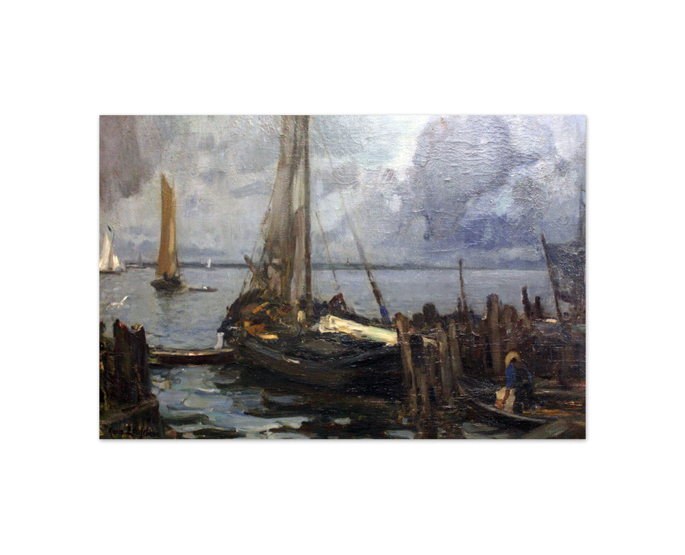 Hans Looschen - 1897 Fördelandschaft with Sailboats - Compact / Full Bleed / No Frame