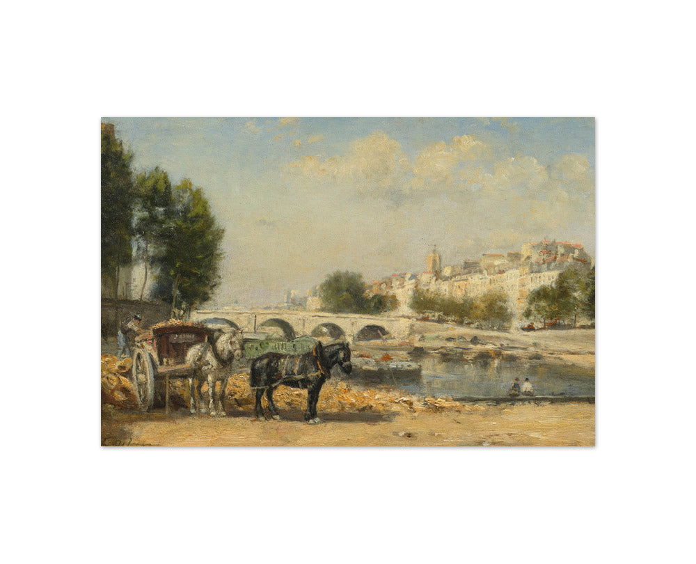Stanislas Lépine - The Banks of the Seine at Île Saint-Louis - Compact / Full Bleed / No Frame