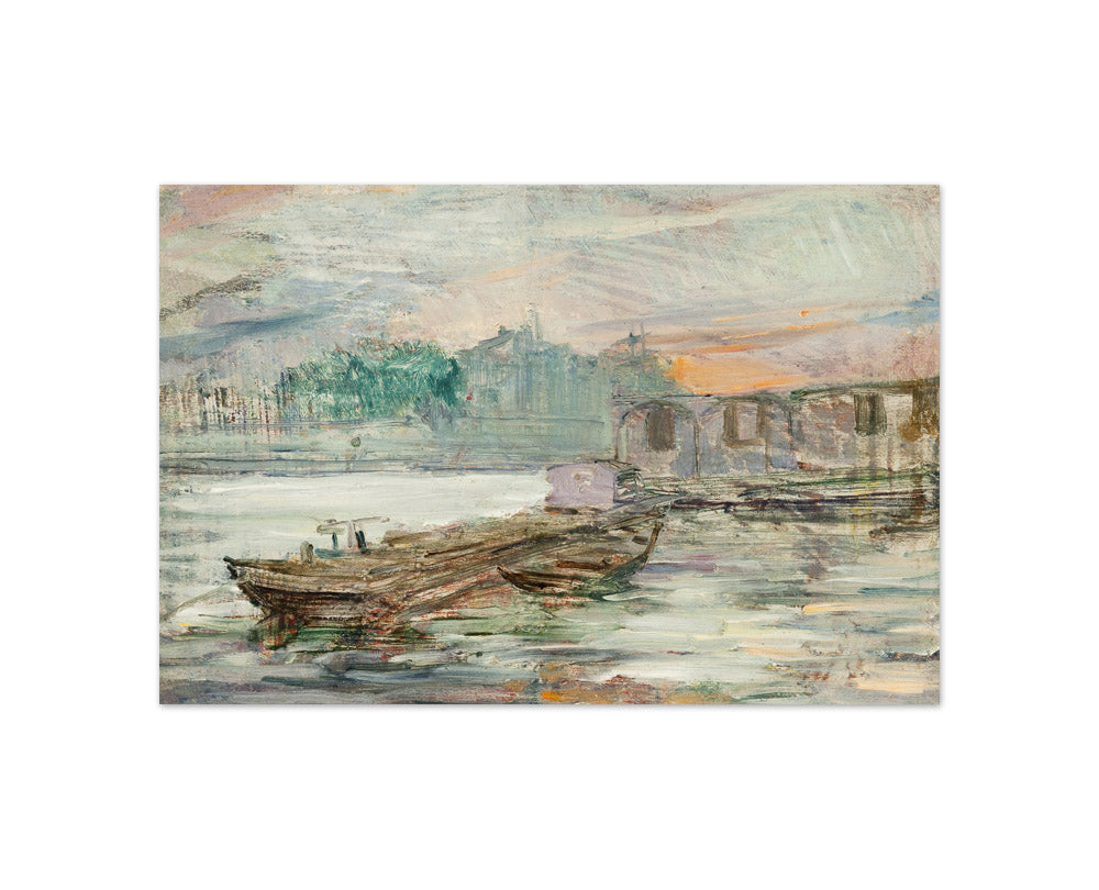 Stanisław Wyspiański - Barges on the Seine - Compact / Full Bleed / No Frame