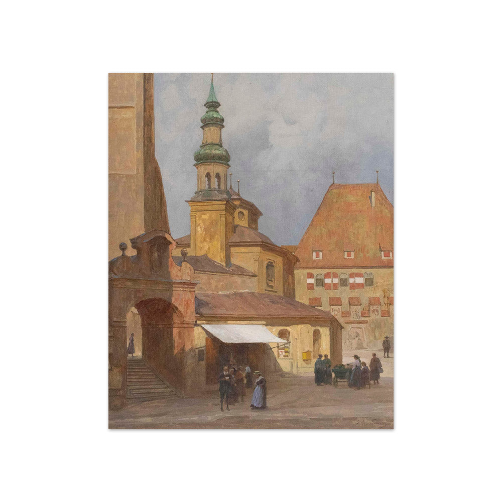 Stefan Simony - Upper Town Square in Hall in Tirol - Compact / Full Bleed / No Frame