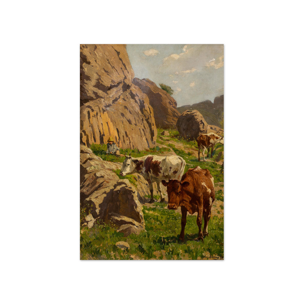 Stefan Simony - Shepherd Boy with Cattle - Compact / Full Bleed / No Frame