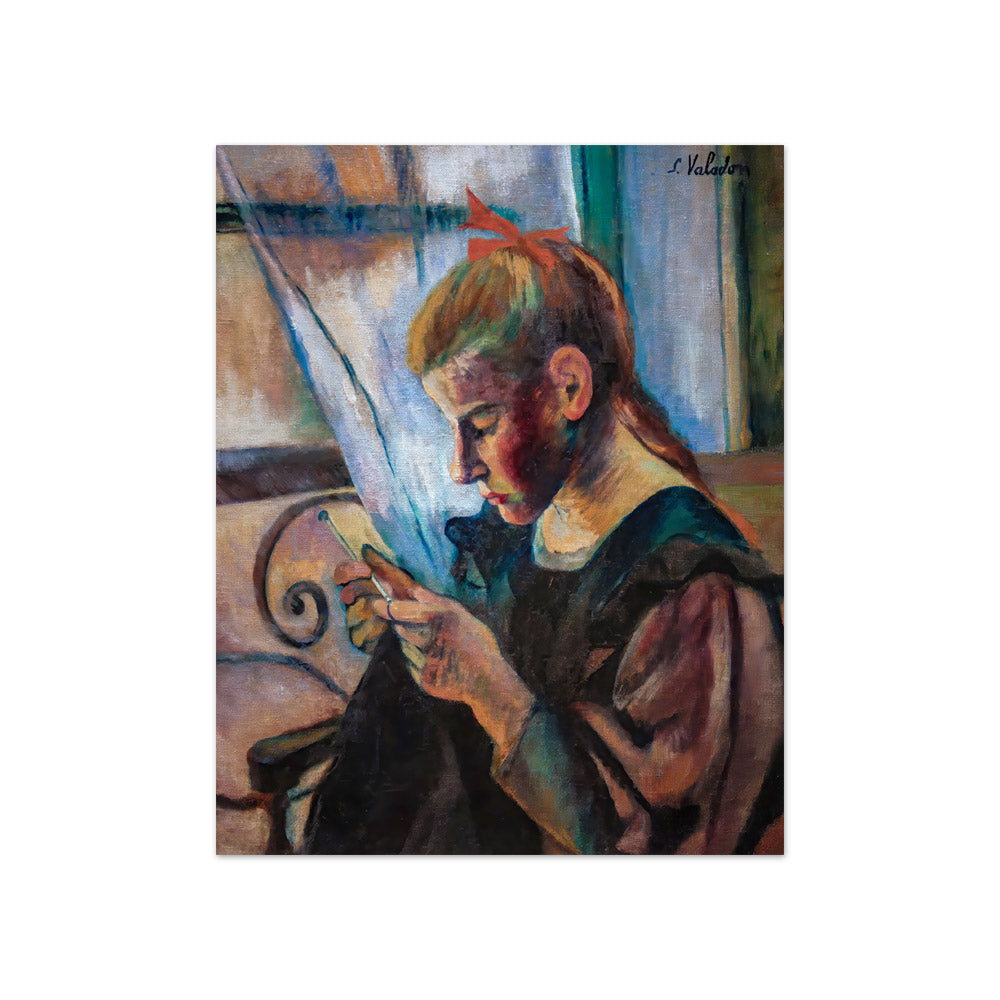 Suzanne Valadon - Young Woman Crocheting - Compact / Full Bleed / No Frame