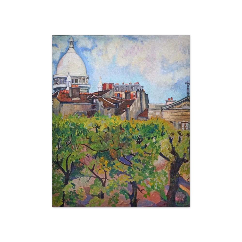Suzanne Valadon - The Sacred Heart Seen from the Garden of Rue Cortot - Compact / Full Bleed / No Frame
