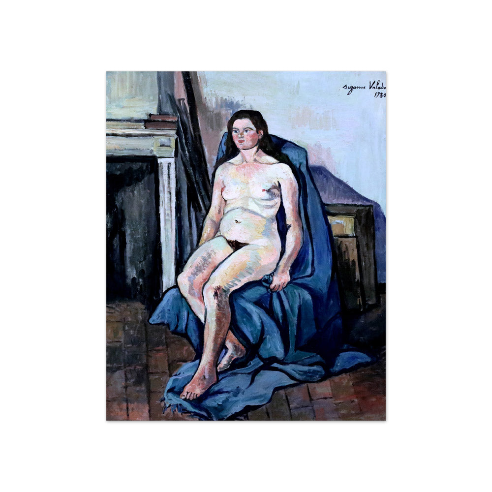 Suzanne Valadon - Nude Woman with a Blue Shawl - Compact / Full Bleed / No Frame