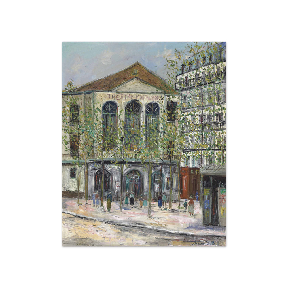 Maurice Utrillo - The Theatre Montmartre - Compact / Full Bleed / No Frame