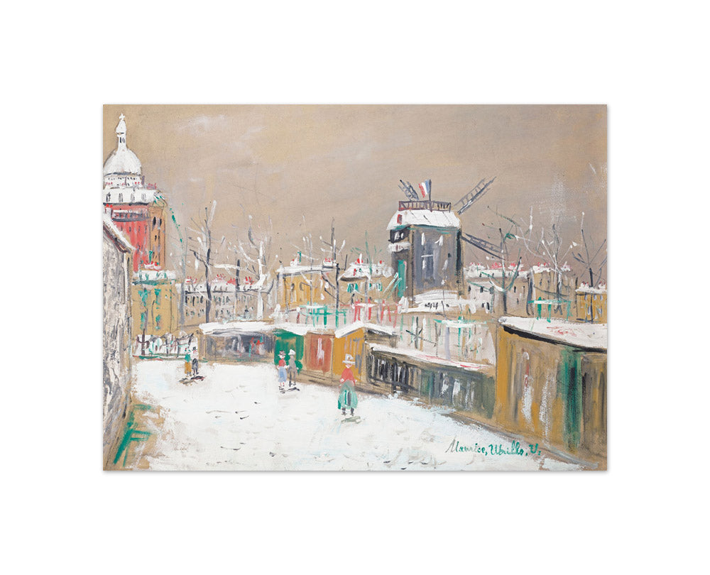 Maurice Utrillo - Le Moulin de la Galette in the Snow - Compact / Full Bleed / No Frame