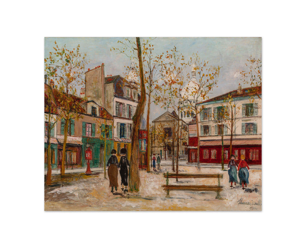 Maurice Utrillo - Place du Tertre in Montmartre - Compact / Full Bleed / No Frame