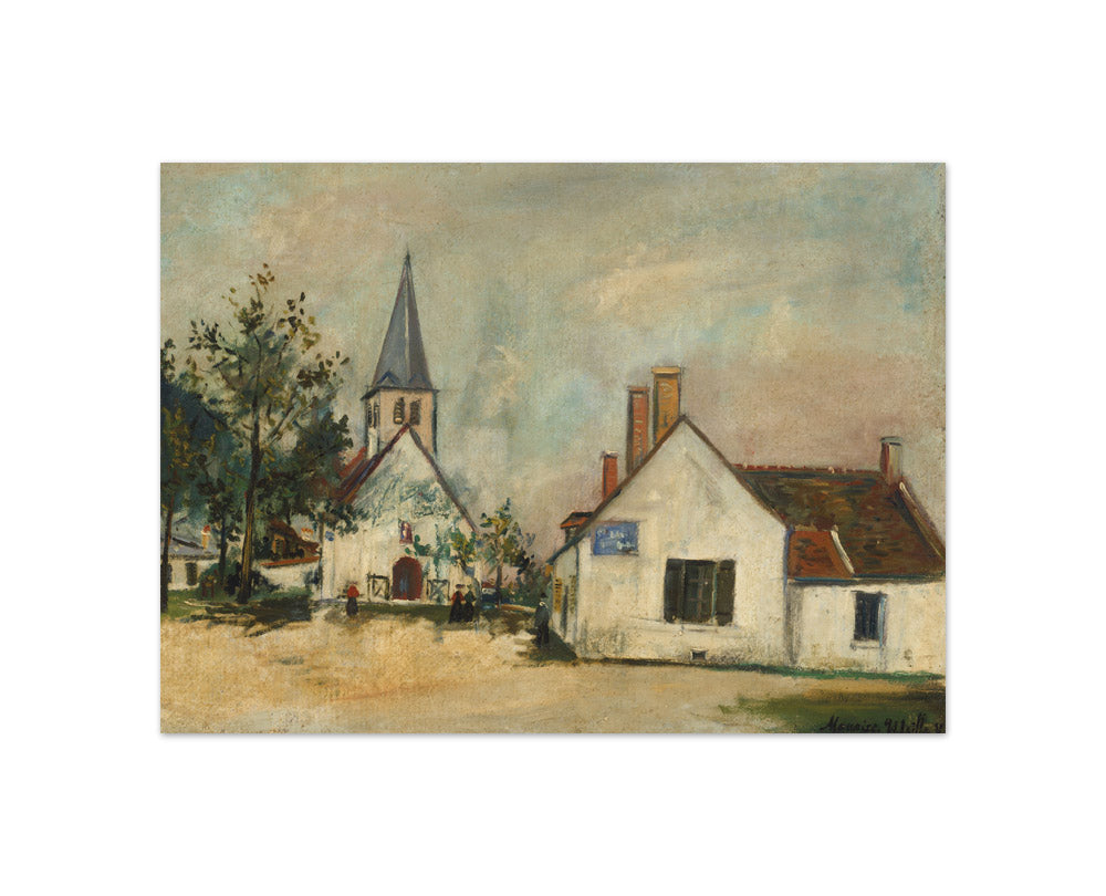 Maurice Utrillo - The Church of Touchay - Compact / Full Bleed / No Frame