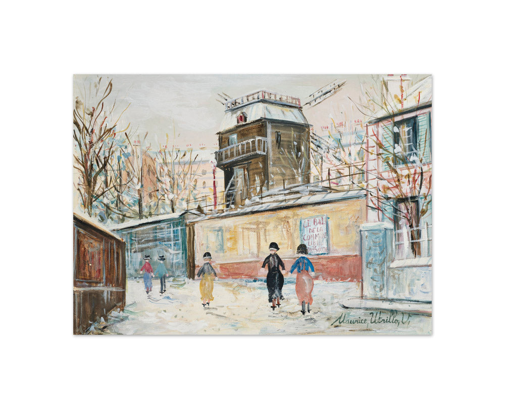 Maurice Utrillo - The Moulin de la Galette Under Snow - Compact / Full Bleed / No Frame