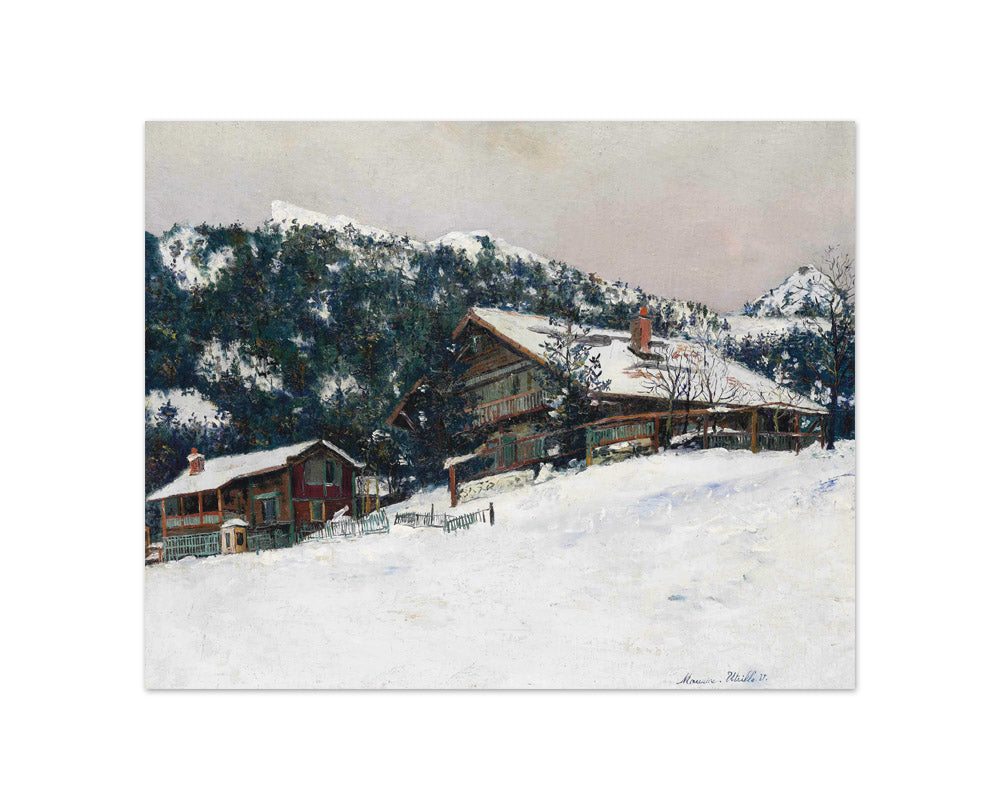 Maurice Utrillo - Snowy Landscape in Switzerland - Compact / Full Bleed / No Frame