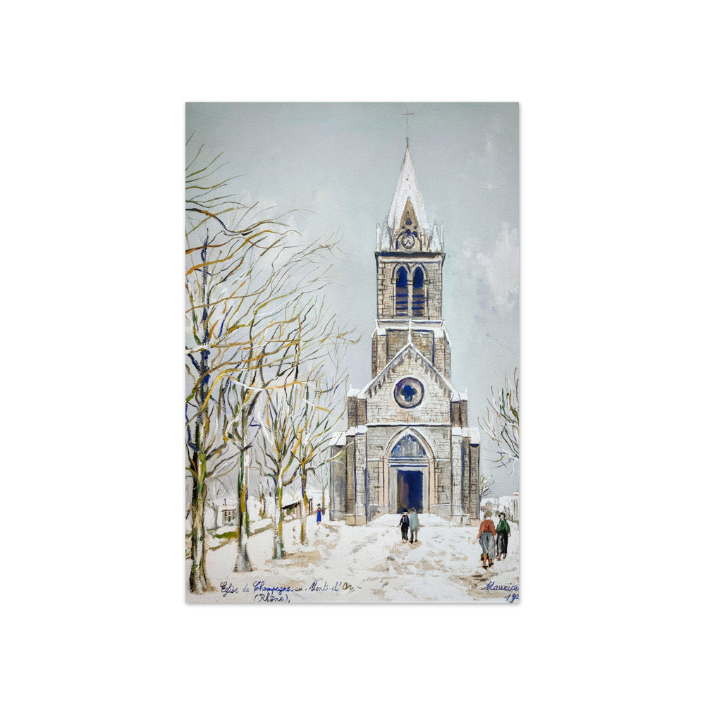 Maurice Utrillo - Church of Champagne-au-Mont-d'Or - Compact / Full Bleed / No Frame