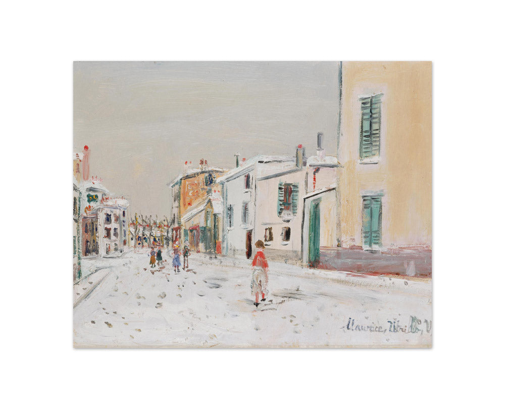 Maurice Utrillo - Village Street in the Snow - Compact / Full Bleed / No Frame