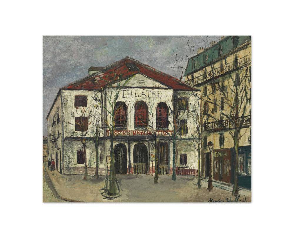 Maurice Utrillo - Theater of the Workshop in Montmartre - Compact / Full Bleed / No Frame