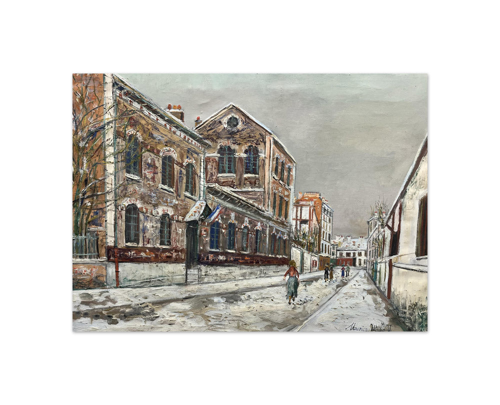 Maurice Utrillo - A School in the Suburbs - Compact / Full Bleed / No Frame