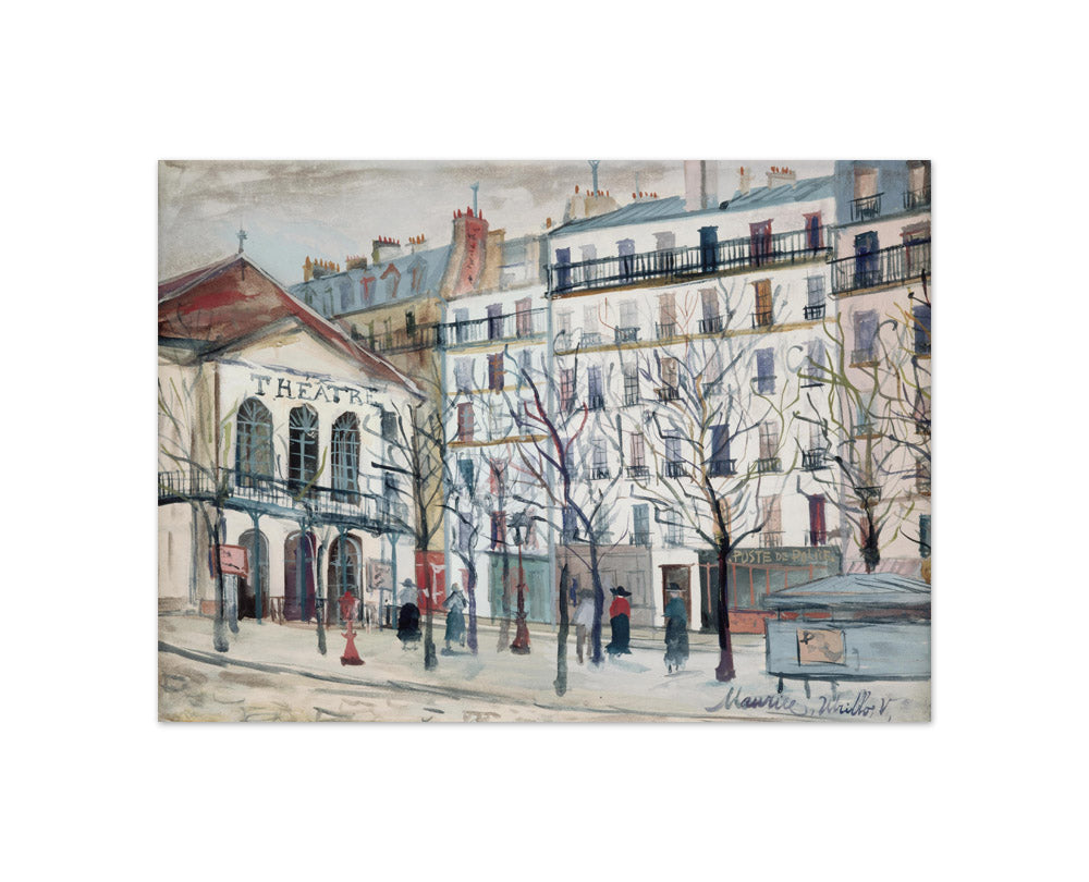 Maurice Utrillo - Theater of the Workshop - Compact / Full Bleed / No Frame