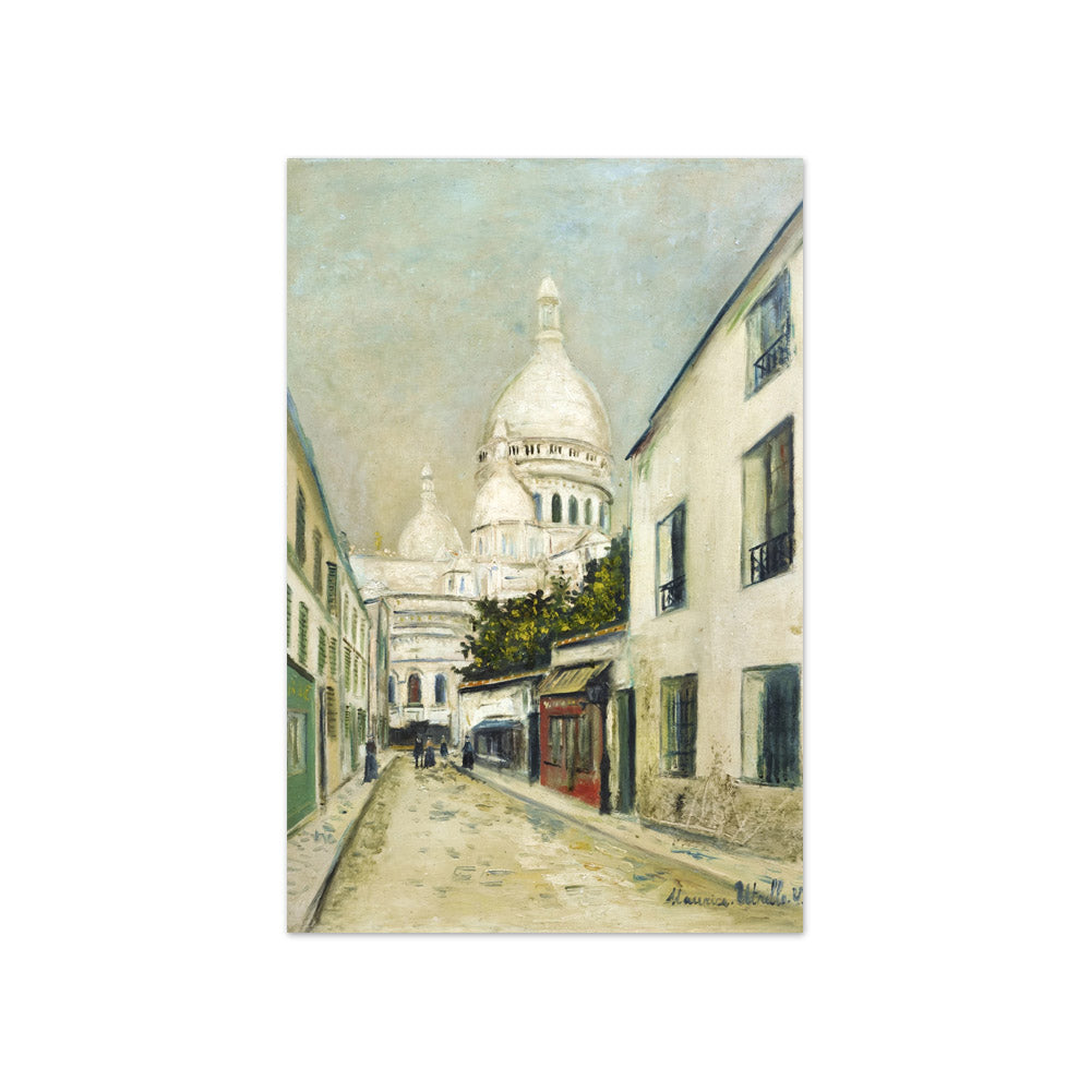 Maurice Utrillo - Rue Chevalier de la Barre, Montmartre - Compact / Full Bleed / No Frame
