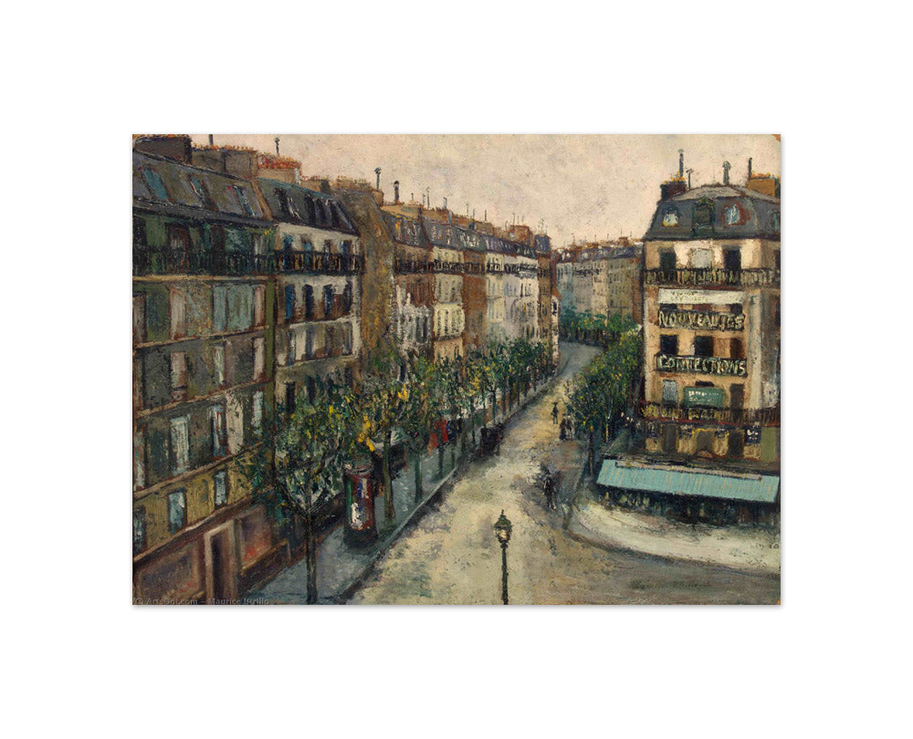 Maurice Utrillo - Rue Custine near Montmartre - Compact / Full Bleed / No Frame