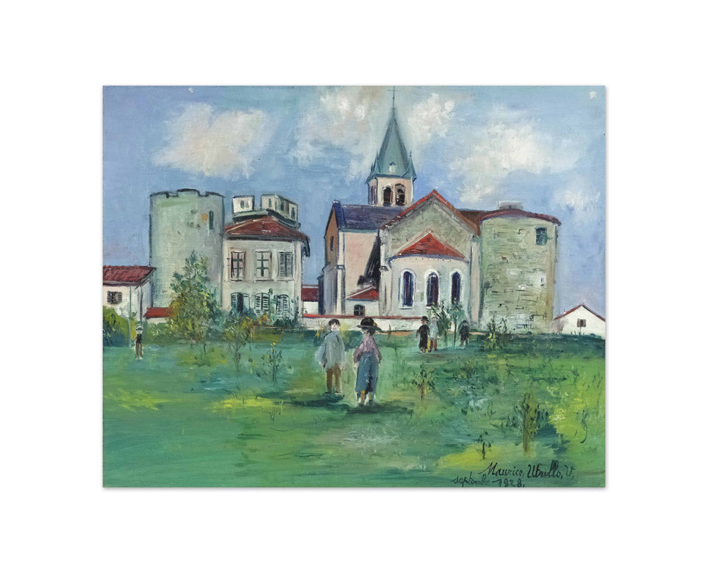 Maurice Utrillo - Church of Ambérieux-en-Dombes - Compact / Full Bleed / No Frame