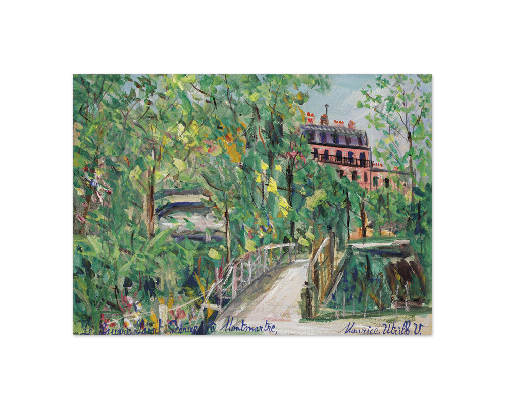 Maurice Utrillo - Square Saint-Pierre in Montmartre - Compact / Full Bleed / No Frame