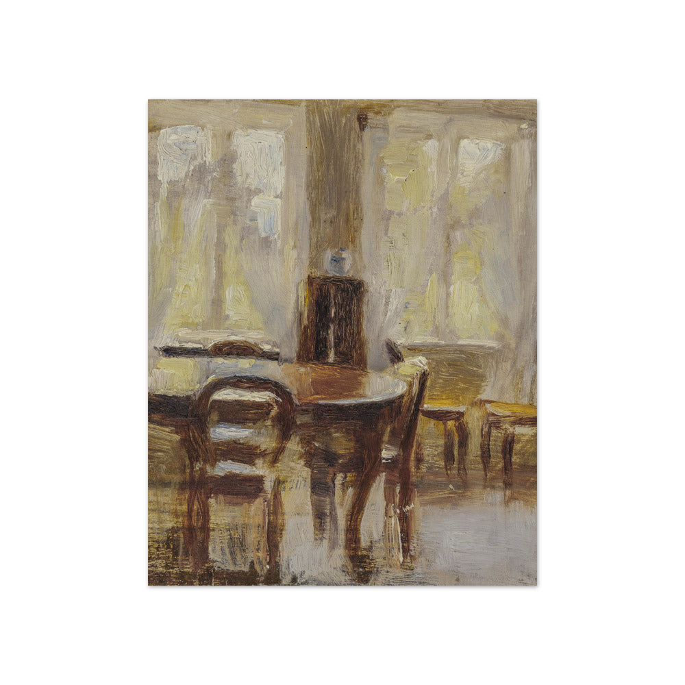 Vilhelm Hammershøi - Interior. The Dining Room - Compact / Full Bleed / No Frame