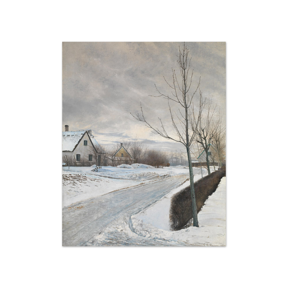 L.A. Ring - Road in the Village of Baldersbrønde (Winter Day) - Compact / Full Bleed / No Frame