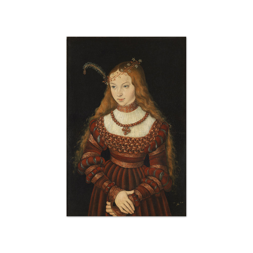 Lucas Cranach the Elder - Portrait of Princess Sibylle of Cleves - Compact / Full Bleed / No Frame
