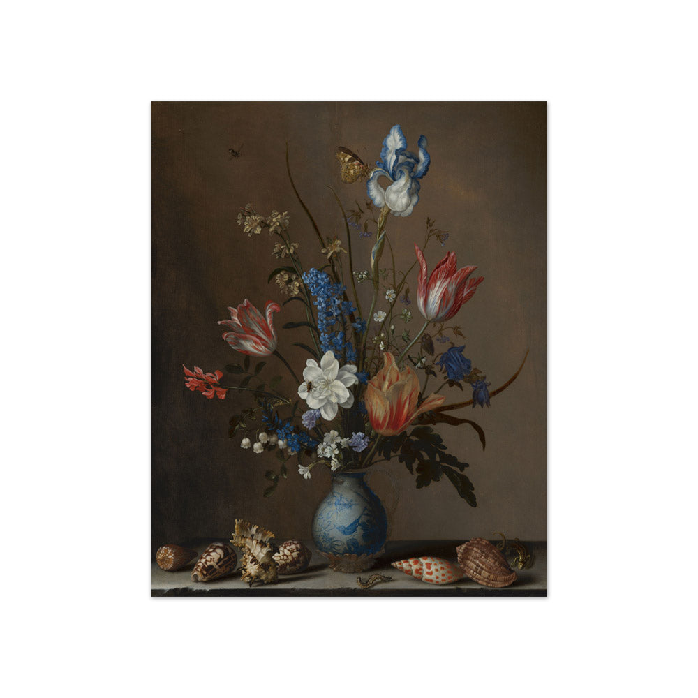 Balthasar van der Ast - Flowers in a Wan-Li Vase, with Shells - Compact / Full Bleed / No Frame