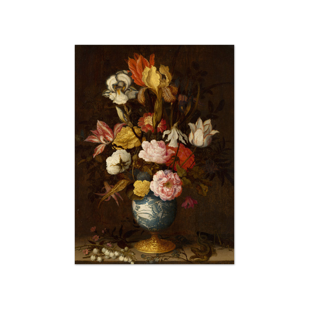 Balthasar van der Ast - Flowers in a Wan-Li Vase - Compact / Full Bleed / No Frame