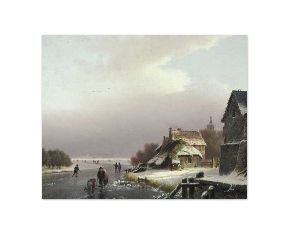 Barend Cornelis Koekkoek - Winter Landscape - Compact / Full Bleed / No Frame