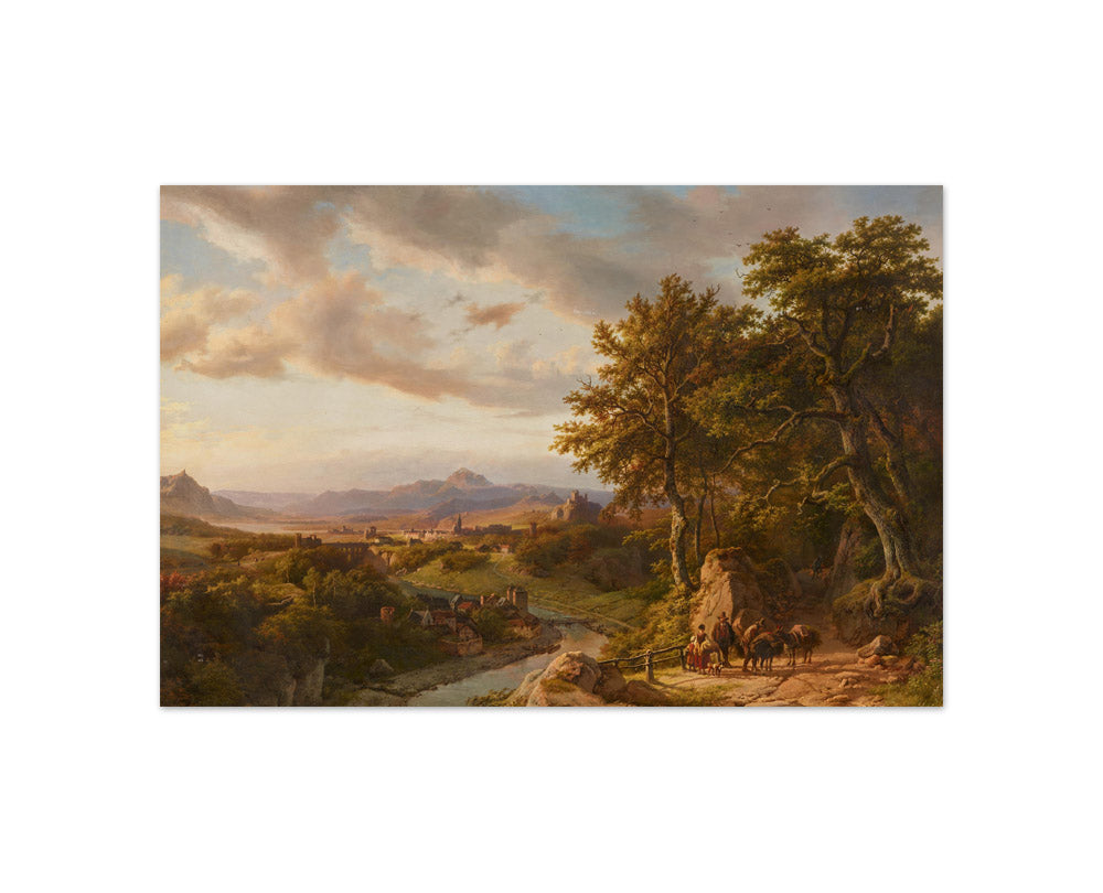 Barend Cornelis Koekkoek - Panoramic Landscape of the Middle Rhine - Compact / Full Bleed / No Frame